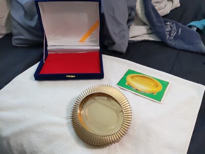 VINTAGE 1988 SEOUL OLYMPICS BRASS MAIN STADIUM MODEL STATUE W/STAND AND CASE