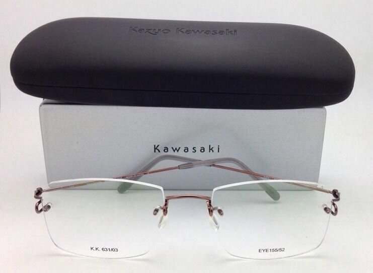 New KAZUO KAWASAKI Eyeglasses MP 631 03 53-19 Rimless Titanium