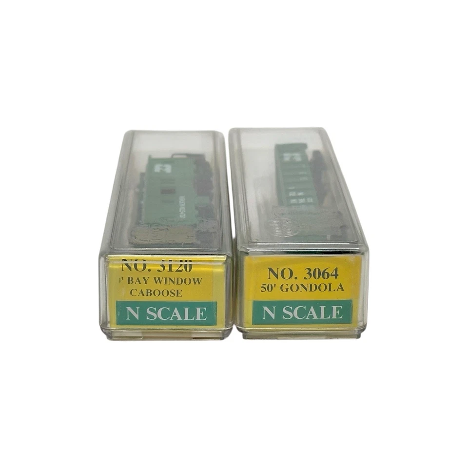 MODEL POWER N SCALE BURLINGTON NORTHERN CABOOSE & GONDOLA - LOT OF 2 - Image 2 of 2