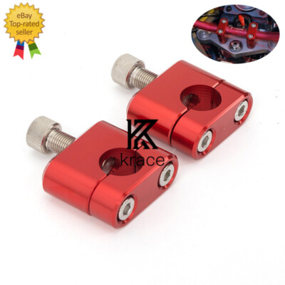 7/8'' 22mm CNC HandleBar Fat Bar Mount Clamps Risers Adapter Aluminum Motorcycle