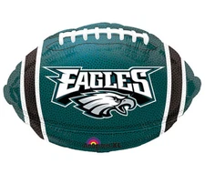 Philadelphia Eagles Shape 21" Football Football Foil Balloon, Green Black White