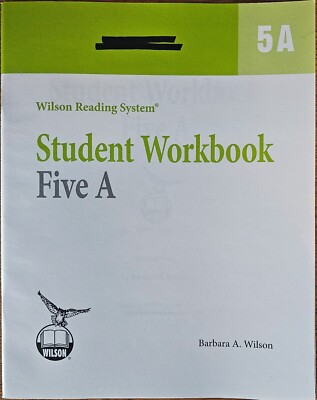 WRS Wilson Reading System 3rd Edition Student Workbook 5A