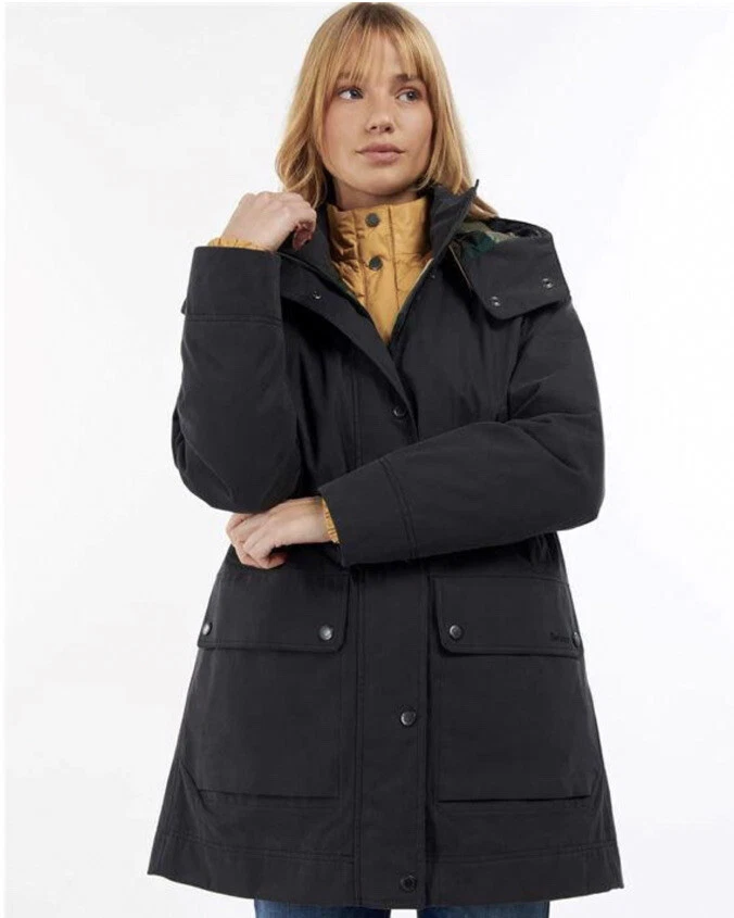 Barbour Clary Jacket Dark Navy Size 12(M) Brand New Genuine RRP£219 #R - Image 2 of 4