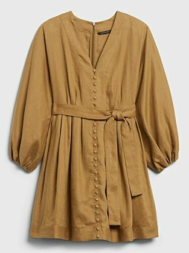 chinese dress ladies Chamberlain Balloon Sleeves Mini Dress Beige