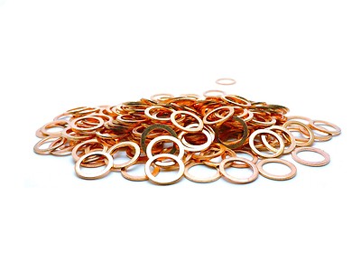 10x 10mm Honda Yamaha Kawasaki KTM Motorrad Hohlschraube Kupfer Quetschscheiben