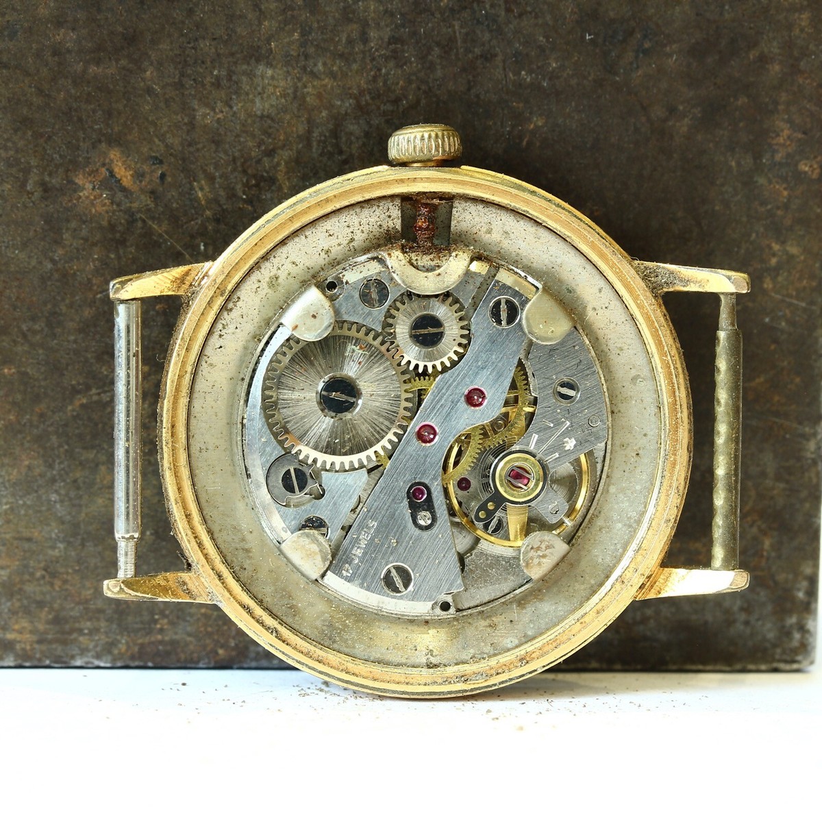 Montre Mécanique Vintage Précia - Mouvement FEMGA 500 - Années 1940 - Fonctionne - Cadran Blanc Argenté