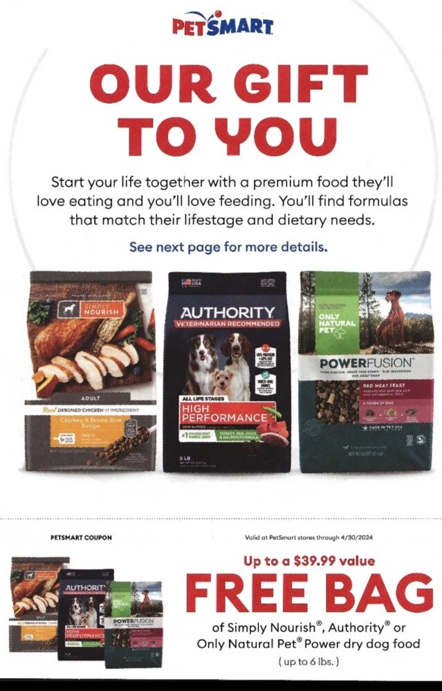 Authority dog food coupon cheap