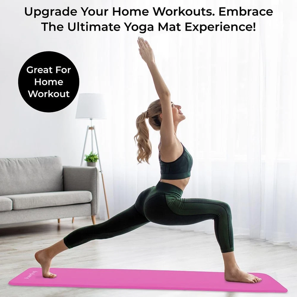 Extra Thick 1/2 Inch Yoga Mat Set for Women – Perfect for Home Workouts and Fitness
