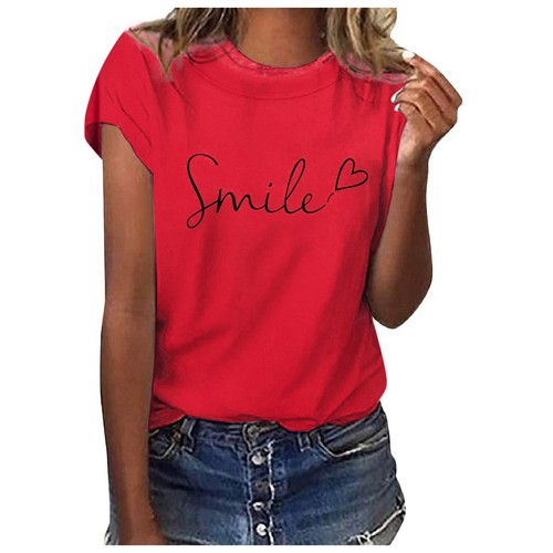 Spring Fashion Women's Casual Floral Print Short Sleeve T Shirt Blouse Top - Picture 13 of 25
