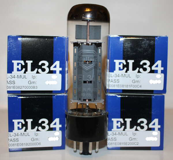 中古JJ E34L 真空管 4本セット 中古JJ E34L 真空管 4本セット