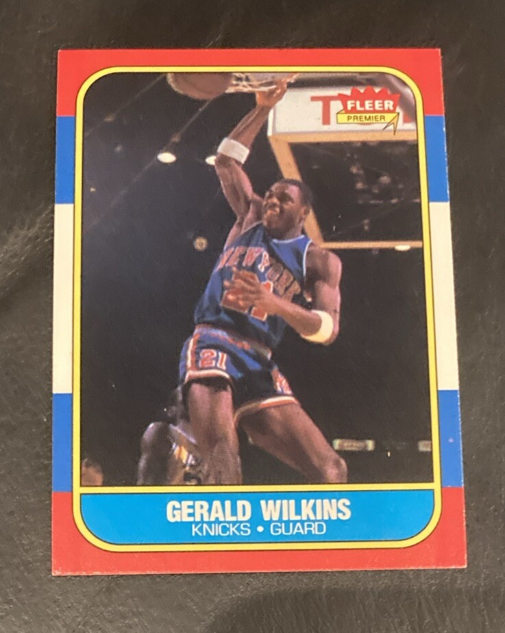 1986-87 Fleer #122 Gerald Wilkins ROOKIE RC KNICKS