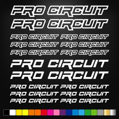 PRO CIRCUIT - 16 Decals Stickers Sponsors Car Bike Motorcycle Motocross