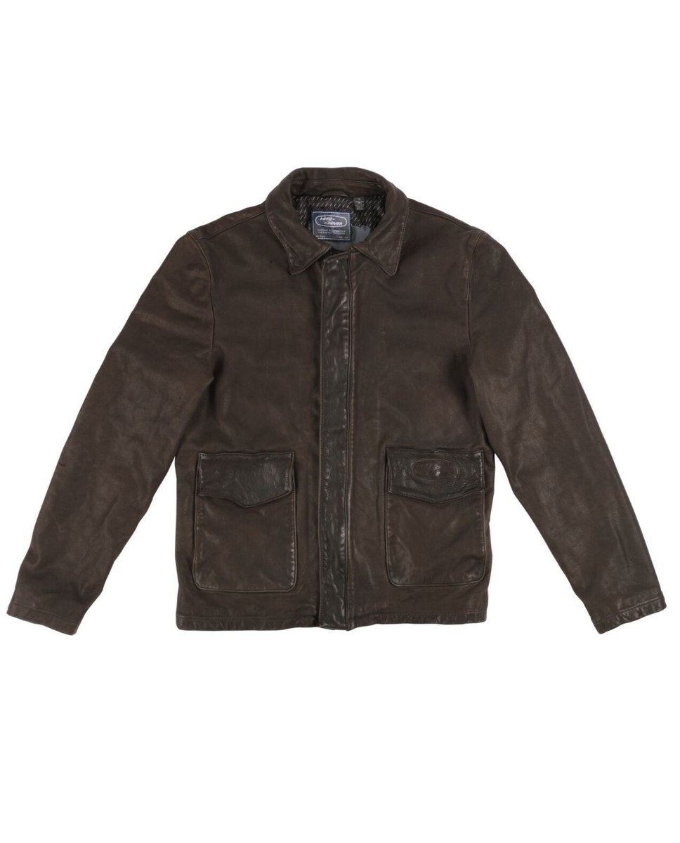 $575 Land Rover Heritage Leather Jacket Brown S