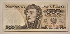 Poland Banknote 500 zlotych  1982 UNC Uncirculated