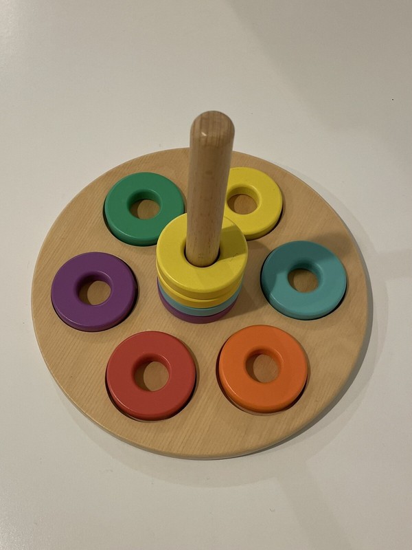 Lovevery Flexible Wooden Stacker w/ 12 Rings Montessori From Babbler Play Kit