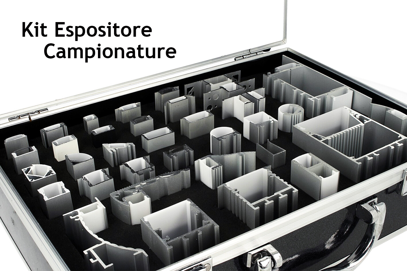 Espositore Profili Alluminio LED Premium - Valigetta 35 Campioni con Diffusori