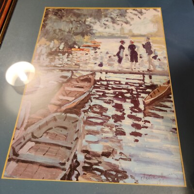 Claude Monet National Gallery Druck ''Badende von La Grenouillere 1869'' gerahmt 
