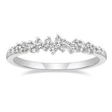 14k White Gold Plated 925 Sterling Silver Moissanite Handmade Women's Ring