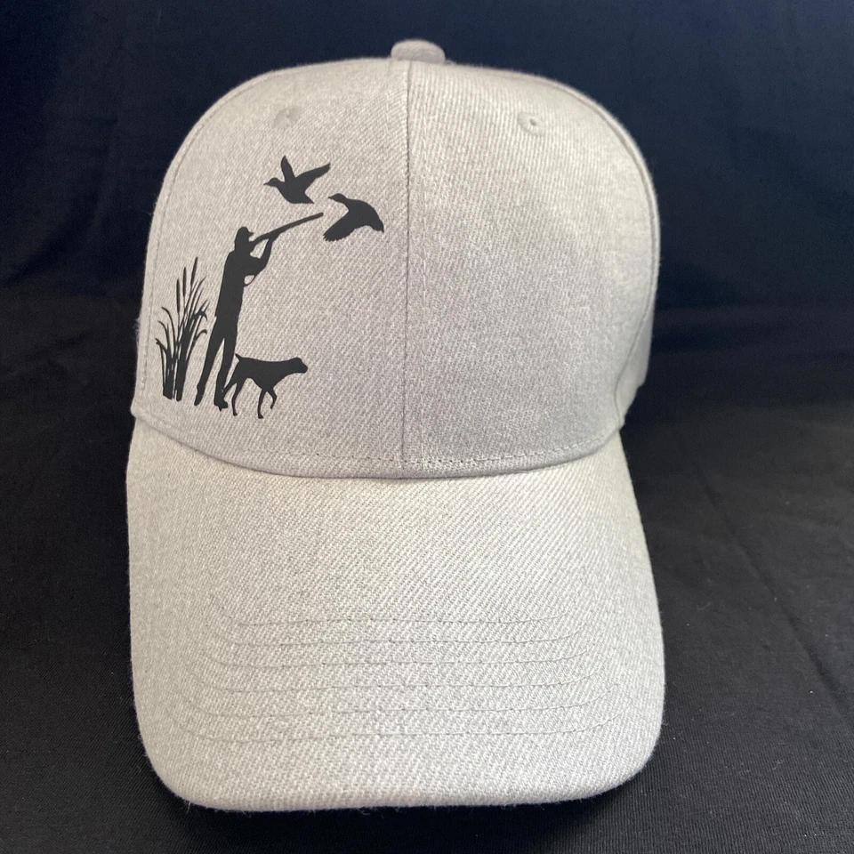 Gorra ajustable gris y negra Hunt Duck perro caza NUEVO Foto 4 de 4