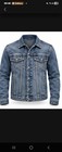 Girls Blue Denim Jean Jacket Button Front Short Regular Size 8 A965