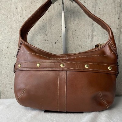COACH 11261 Ergo Soho Hampton Brown Shoulder Handbag logo Charm