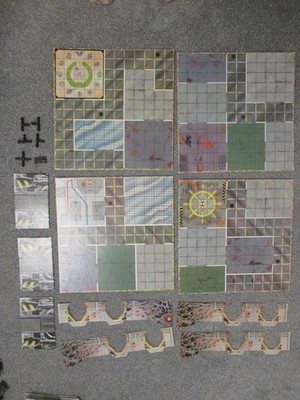 FULL SET GAMEBOARDS & WALLS DOCKING BOARDS  SPACE CRUSADE MB GAMES WORKSHOP 1990