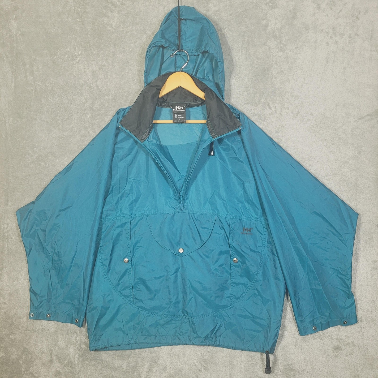 Helly Hansen Pullover Jacket Mens Small Teal Hood… - image 2