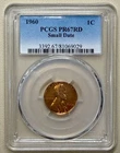 1960 Lincoln Cent Small Date PCGS PR67RD Red Proof Penny Scarce Variety 1¢ Cent