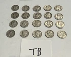 Lot Of 20 Silver US Mercury Dimes Coins Used Circulated Nice Shape (TB)