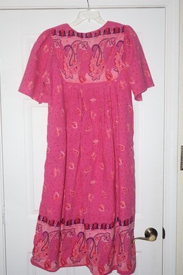white christmas dresses Haven Blue Leilani Hawaiian Muumuu Dress with Sleeves S / Blue main image 0