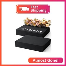 Lallisa 2 Pcs Black Reusable Floral Foam Blocks, 15.7 11.8 3.1''