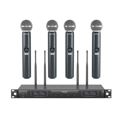 Phenyx Pro Wireless Microphone System, Quad Channel Wireless Mic, w/ 4x40 UHF...