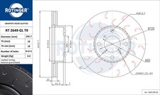 ROTINGER 2x Bremsscheibe Ø2457 mm belüftet vorne für Suzuki Liana Schrägheck ER