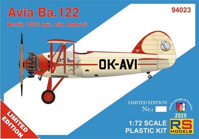 94023 1/72 RS Models Avia Ba.122 Berlin 1936  Limited Plastic model kit!