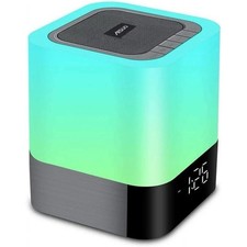 Night Lights Bluetooth Speaker, Alarm Clock Wireless Bluetooth Speakers,Touch...