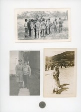  10 Vintage photos lot / American MILITARY BUDDIES - Uniforms Camps Bases WWII