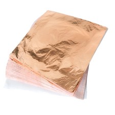 BLWAFY Copper Leaf Sheets, 6.3 x inches, 100 Pieces, for DIY Art