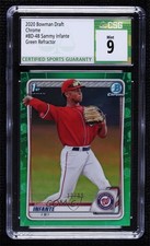 2020 Bowman Draft Chrome Green Refractor 30/99 Sammy Infante CSG 9 Mint 6ns
