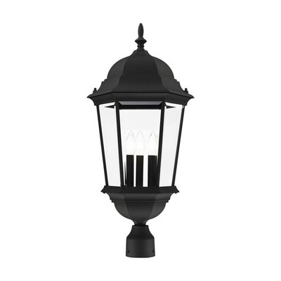 Used Livex Lighting 7568-14 Hamilton - 3 Light Outdoor Post Top Lantern in