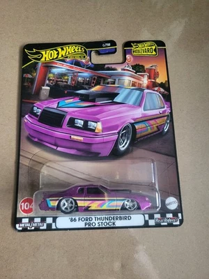 Hot Wheels Premium Boulevard #104 86 Ford Thunderbird Pro Stock 1:64 Real Riders - Bild 1 von 2