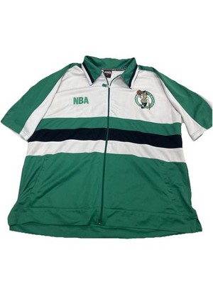 OUNK NBA Boston Celtics Full Zip Basketball Warm Up Jacket Men 3XL Vintage Flaw