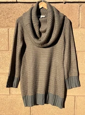 STELLA McCartney Angora Blend Cowel Neck Oversized Sweater Basket Weave Green S