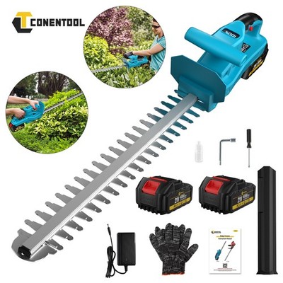 Conentool Akku Heckenschere Elektro Heckentrimmer mit 4000mah 2 Akkus+Ladegerät