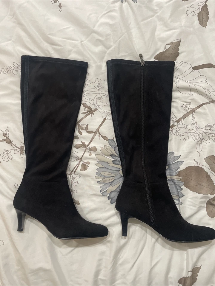 Bota Tahari Izzy caña alta puntiaguda negra talla 6,5 EE. UU. Foto 2 de 4