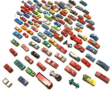 102 1940's- 1960's Vintage Tootsie Toy, match box etc. Diecast Vehicles Lot