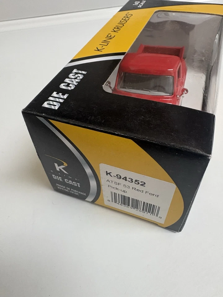 K-Line Kruisers 1:43 Scale Die-Cast Truck – ATSF ’53 Red Ford Pick-Up (K-94352) - Image 4 of 4