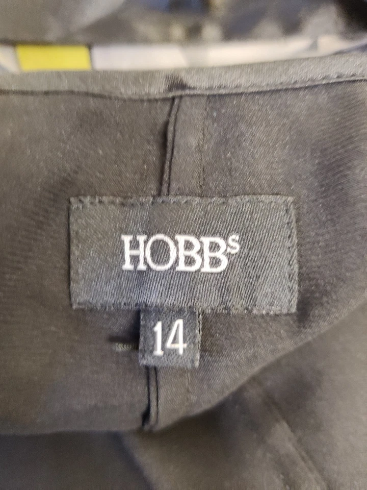 HOBBS UK 14 FALDA GRIS ACAMPANADA SWING ESTAMPADO FLORAL OCASIÓN INFORMAL CORTA SEDA MUJER Foto 3 de 4
