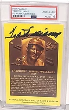 TED WILLIAMS PSA/DNA Slab Signed HOF Postcard autographed Encapsulated RED SOX