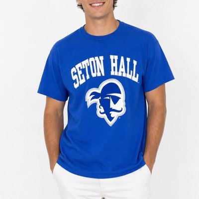 Gildan Seton Hall Pirates T-Shirt Mens Medium Blue Cotton NCAA Collegiate
