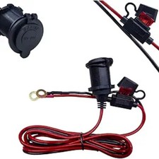 6FT 12V Fixed Thread Cigarette Lighter Socket Extension Cable, Heavy-Duty Car Fe